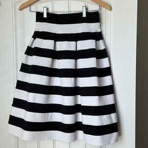 New York & Company Black and White A-Line Skirt